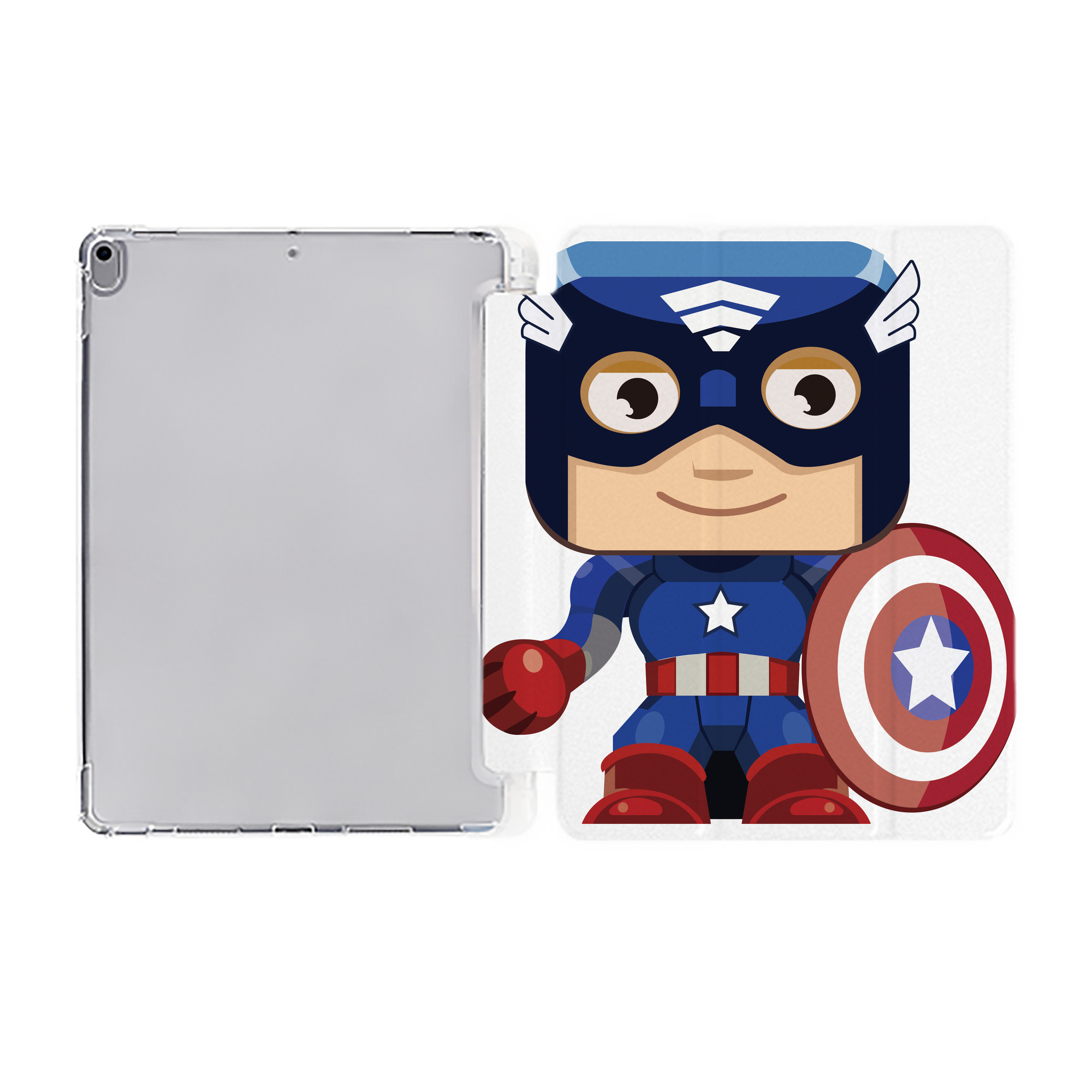 （画像用） アベンジャーズ The Avengers IPad ケース ペン収納付き 三つ折りスタンド PUレザー×シリコン 対応機種9.5/10.5/10.9インチ